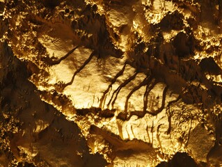 Golden Abstract Texture Background, Luxury Metallic Surface, Grunge Gold Wall, Shiny Rough Pattern, Rich Gold  Design