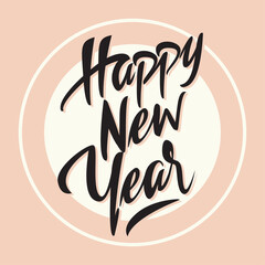 Happy New year calligraphy