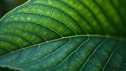 Closeup Green Leaf Texture Nature Macro Photography