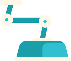 Obraz premium Robotic arm manipulating objects in a factory, symbolizing industrial automation, precise movements, and advanced manufacturing processes