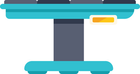 Empty operating table in a hospital room, symbolizing surgery and medical intervention