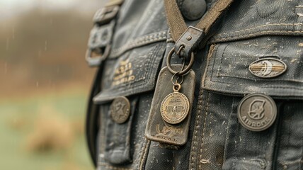 A battle-worn protective vest reminisces about its past missions in an aircraft museum.