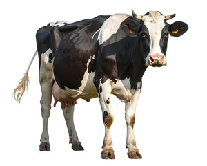 Firefly_Milk dairy cow isolated on transparent background