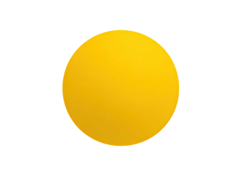 Isolated yellow sphere with faint edge glow, dark backdrop
