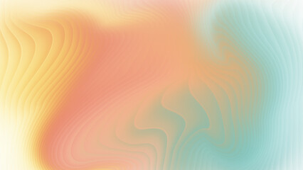 Soft gradient waves of peach and teal abstract