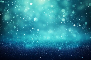 Enchanting Winter Wonderland with Soft Focus Bokeh Lights and Dreamy Sparkling Scene in Blues