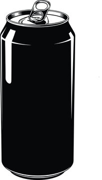 Vector art of black soda can