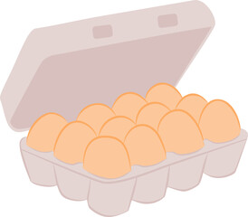 Fresh eggs in a carton