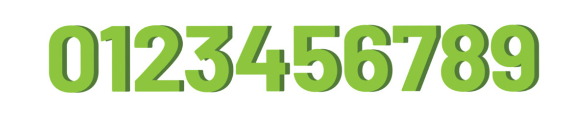 Number art Design with isolated on a white background, jersey football player and vintage use, 0 to 9 number, 