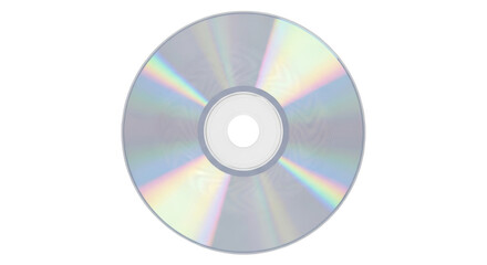 Isolated CD disc media shiny metallic surface optical storage blank and writable device