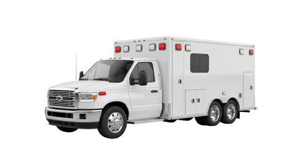 Isolated Ambulance Truck Vehicle Emergency Service on Neutral Backdrop Studio Shot Design Mockup © Dennis