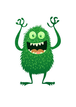 Halloween monsters characters vector  design. Halloween cute colorful monster character in happy, joyful, fun, cheerful facial expressions and horror emoticon in white isolated background. Vector