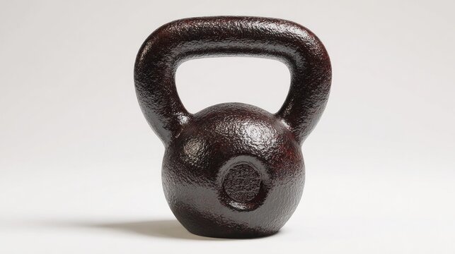 This cast iron kettlebell has a smooth handle, perfect for home or gym strength training and fitness workouts - Powered by Adobe