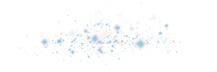 Bright blue sparkling particles. Background decoration.	PNG