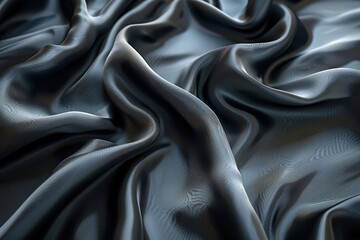 Fototapeta premium Creates a dramatic and mysterious atmosphere with a billowing black satin curtain.