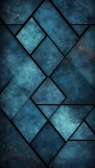 Abstract Geometric Mosaic Pattern in Cool Wintery Colors, Elegant Tessellation Art Background Design
