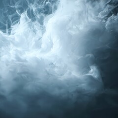 Abstract Cloud of Smoke: A close-up view captures a swirling mass of ethereal smoke, filling the frame with textured layers of gray, creating a sense of mystery and depth.