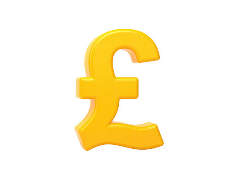 A glossy, golden, three-dimensional Pound sign floats isolated on a black background - Powered by Adobe
