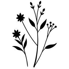 black and white flowers