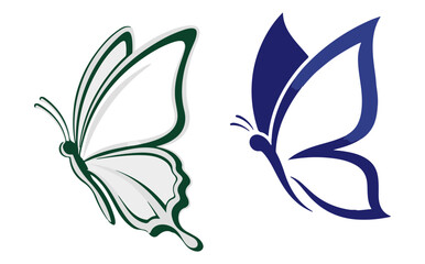 Naklejka premium Butterfly vector art illustration design drawing graphic nature insect animal wings silhouette beautiful butterflies on transparent background