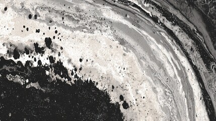 Swirling Abstract Background with Elegant Marble Texture Displaying Muted Black, Gray, and White Tones