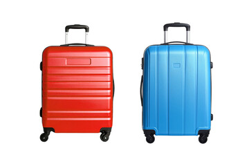 Color suitcase isolated on white background