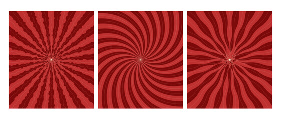 red different sunburst pack, spiral background pop art retro suitable for comic cartoon background