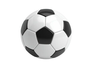 Obraz premium Classic black and white soccer ball isolated on a black background