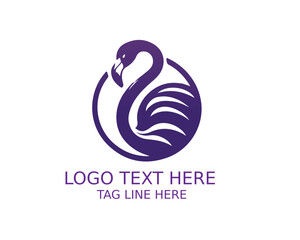 Naklejka premium The Flamingo Logo