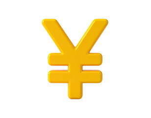 Obraz premium Gleaming gold Yen symbol, three-dimensional, set against a stark black background