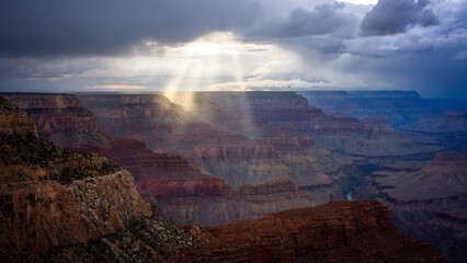 sunset in grand canyon national park in arizona, usa