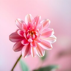 Fototapeta premium A pink flower is the main focus of the image. 