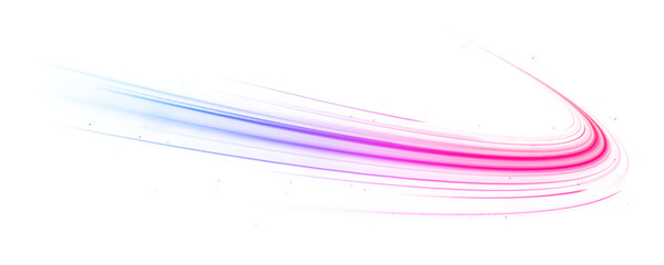 Speed lines with swirl effects evoke movement and intensity. Neon-colored trails spin dynamically on a transparent PNG. Excellent for racing or action concepts.