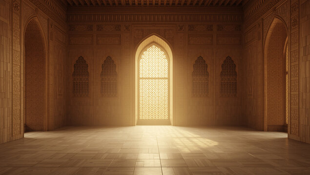 inside an empty mosque