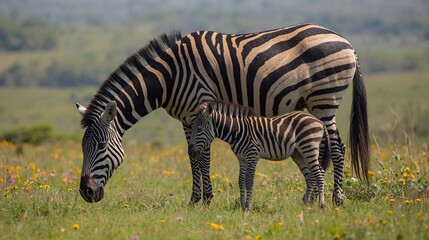 zebra in the savannah