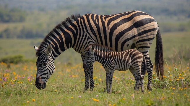 zebra in the savannah