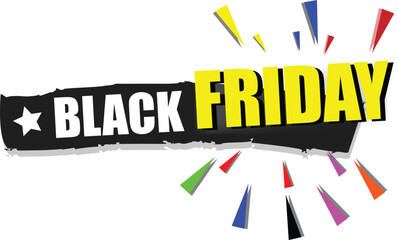 MobileBlack Friday Sale Banner Tape – Realistic Crossed Caution Ribbon with Bold Red and White Typography on Black Background