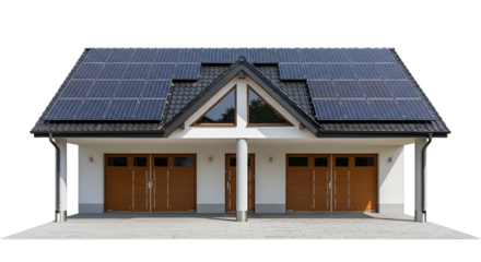 Modern House with Solar Panels and Double Garage home