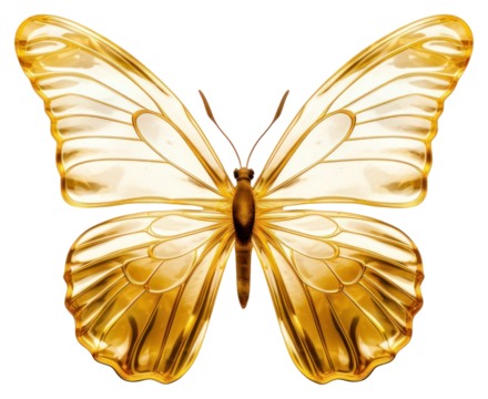 PNG Shiny golden butterfly animal insect