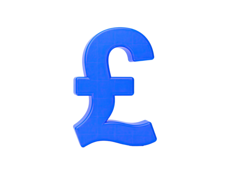 A bright blue currency symbol floats against a stark black background