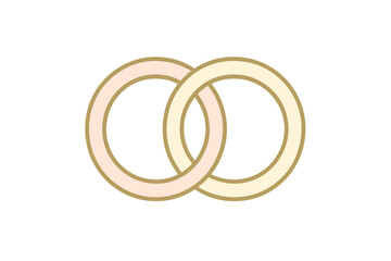Intertwined gold and rose gold wedding rings symbolizing eternal love and union