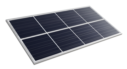 Single Solar Panel on White Background image
