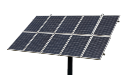 Solar Panel Array Mounted on Pole image whisk