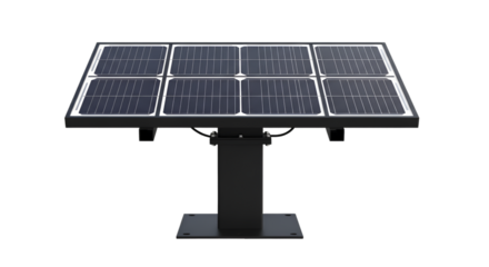Solar Panel Array on Black Metal Stand renewable energy