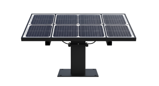 Solar Panel Array on Black Metal Stand renewable energy