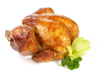 Grilled Chicken on white Background