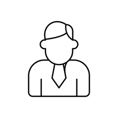 Avatar icon with white background vector stock illustration