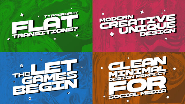 Flat Typography Transitions