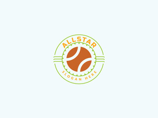 Tenis logo design vector template 