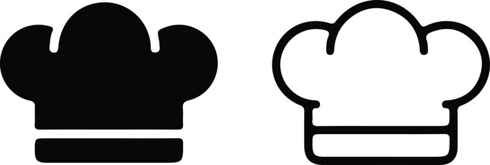 chef hat icon set design image vector